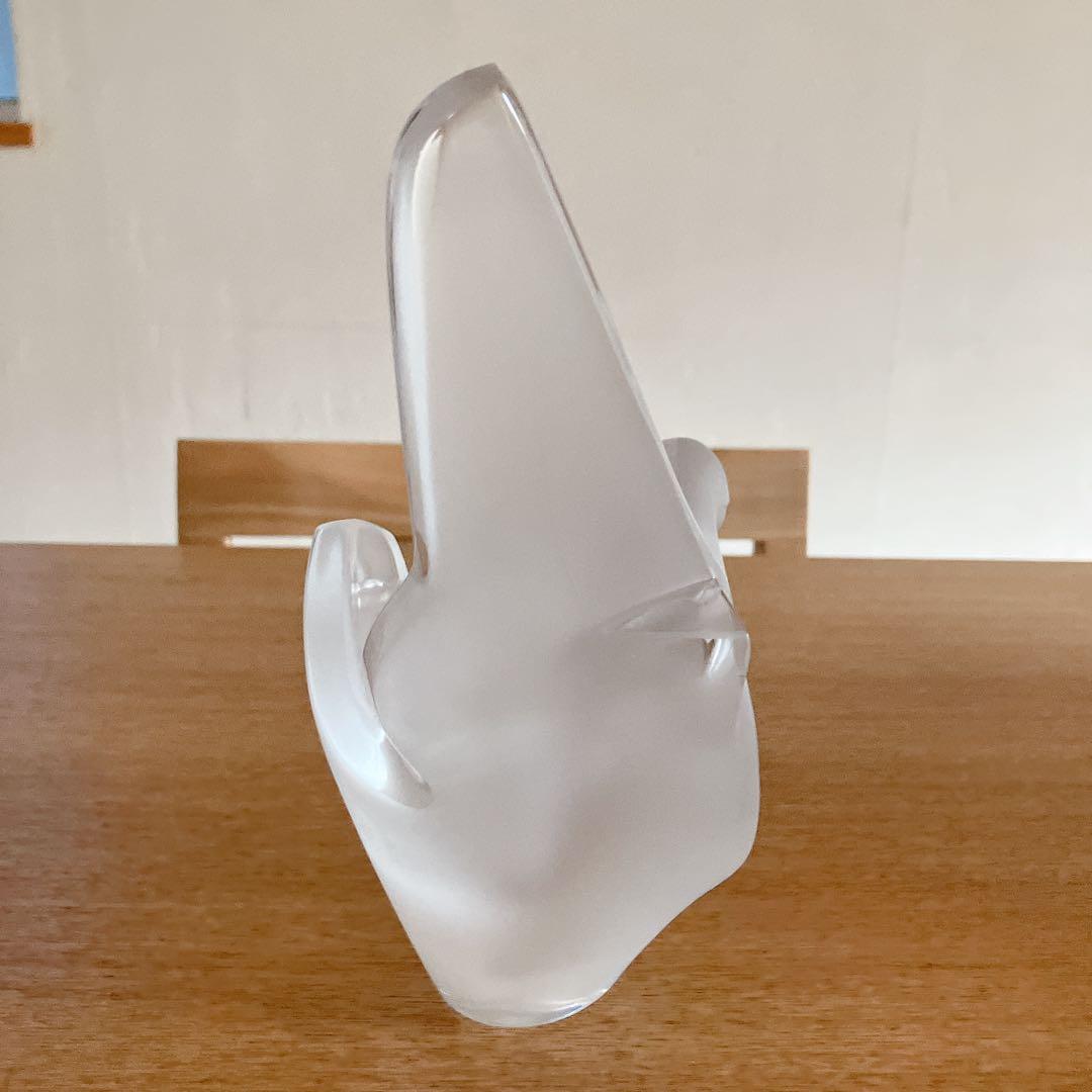 ラリック　花瓶　フラーベース　ハト　鳥　箱付き　シルヴィー　フロステッド