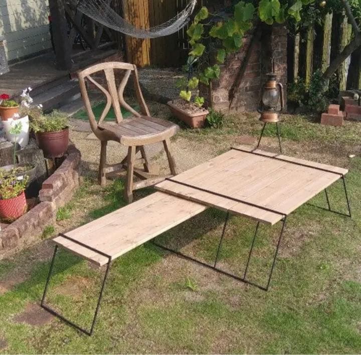 【手渡し】中古 吉田メタル　4way アイアンラック　キャンプ