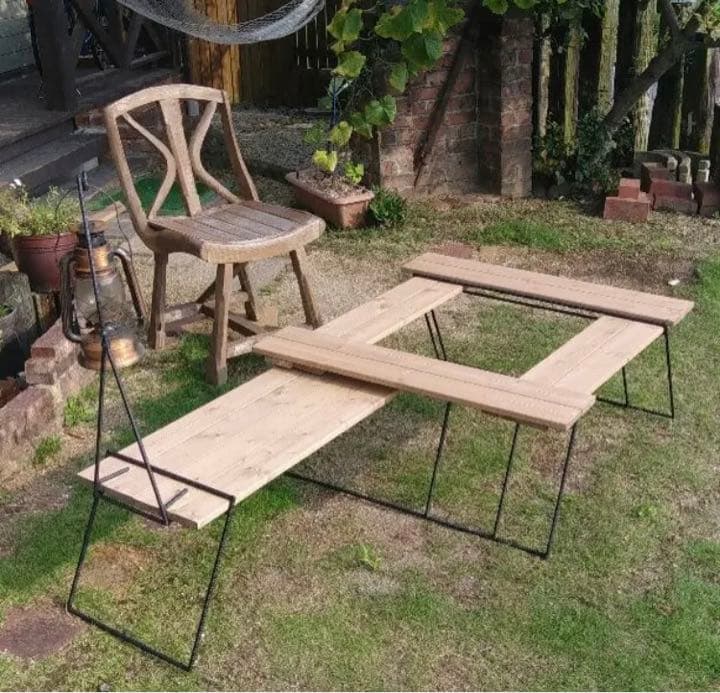 【手渡し】中古 吉田メタル　4way アイアンラック　キャンプ