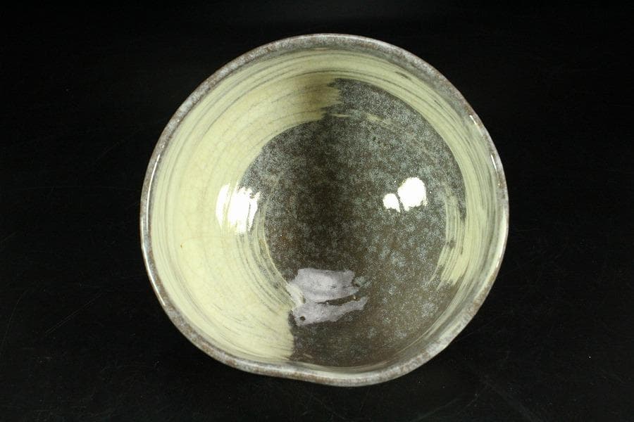 茶道具 楽刷毛目茶碗 楽阿弥作 共箱 美品(K-A658)