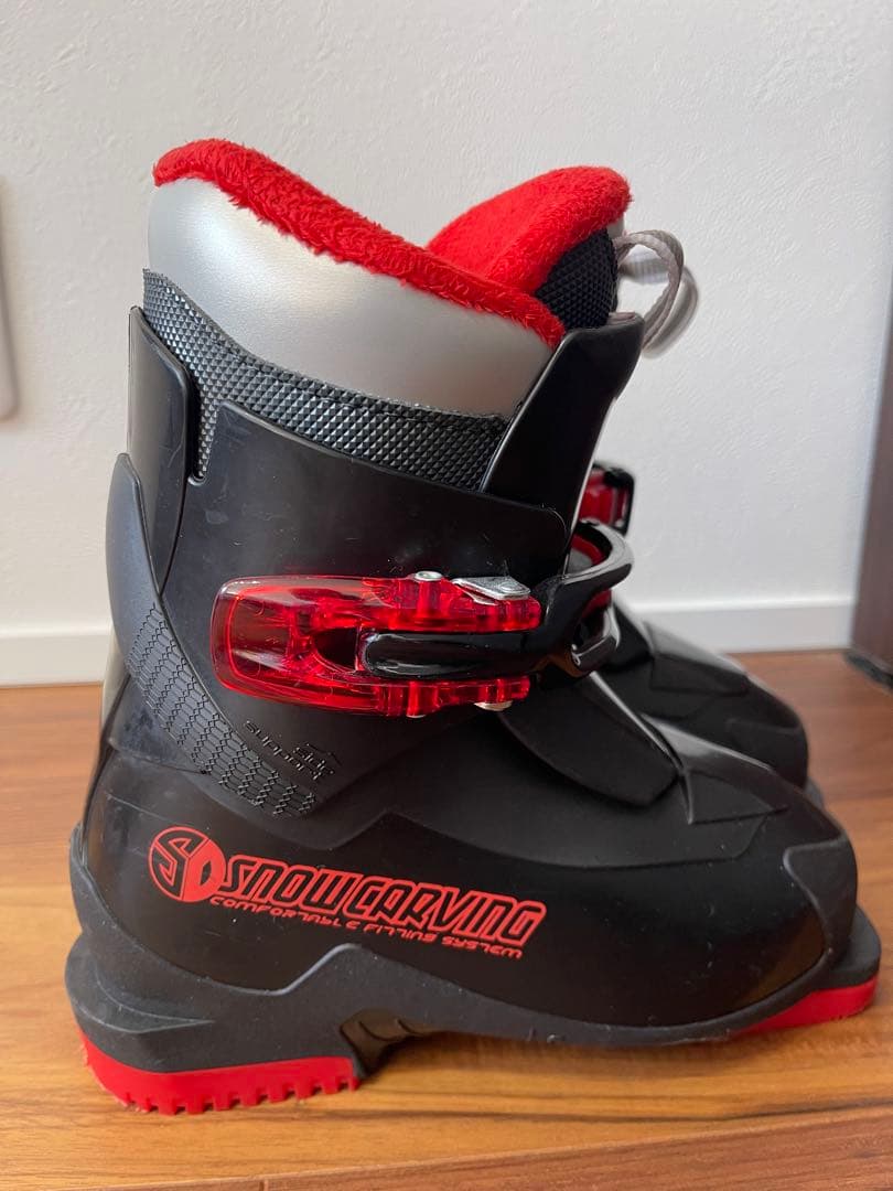 KAZAMA スキー板　96㎝　ブーツ19㎝ ストック75㎝　収納ベルト