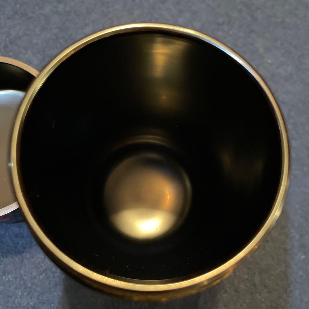 【竹内 幸斎】(造)『紅葉蒔絵の細棗』共箱　※美品 茶道具「棗」