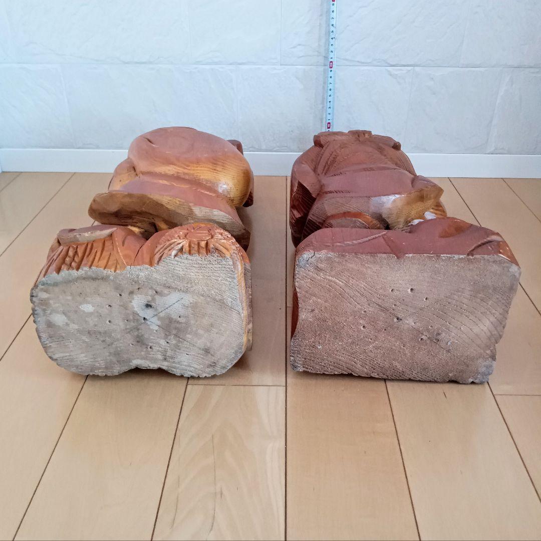 七福神 恵比寿様 大黒天様 縁起物 木彫り 木製 置物　打ち出の小槌 米俵