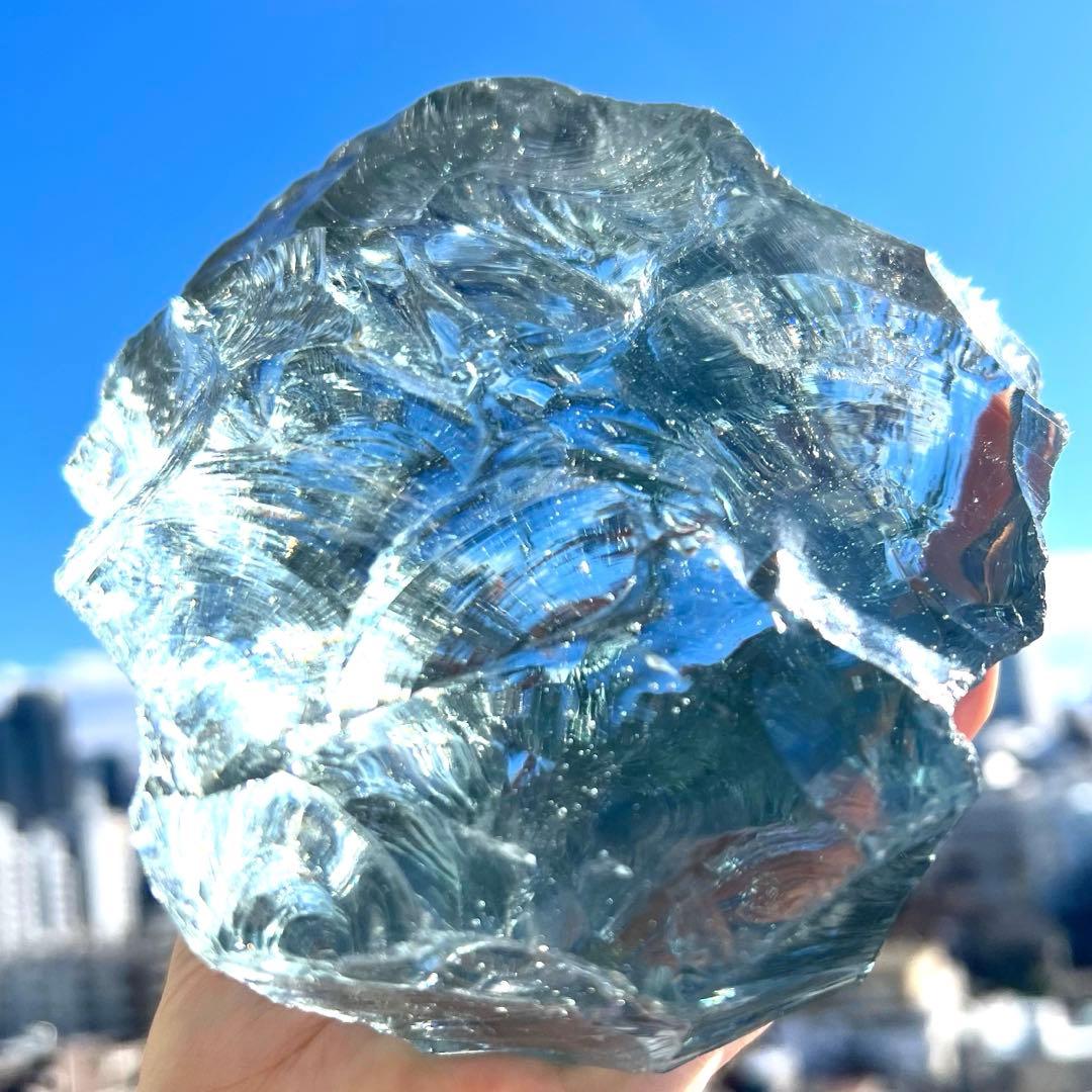 売約済み✨美特大✨純正シエラネバダ産初期 アンダラクリスタル ✨アヴァロンブルー