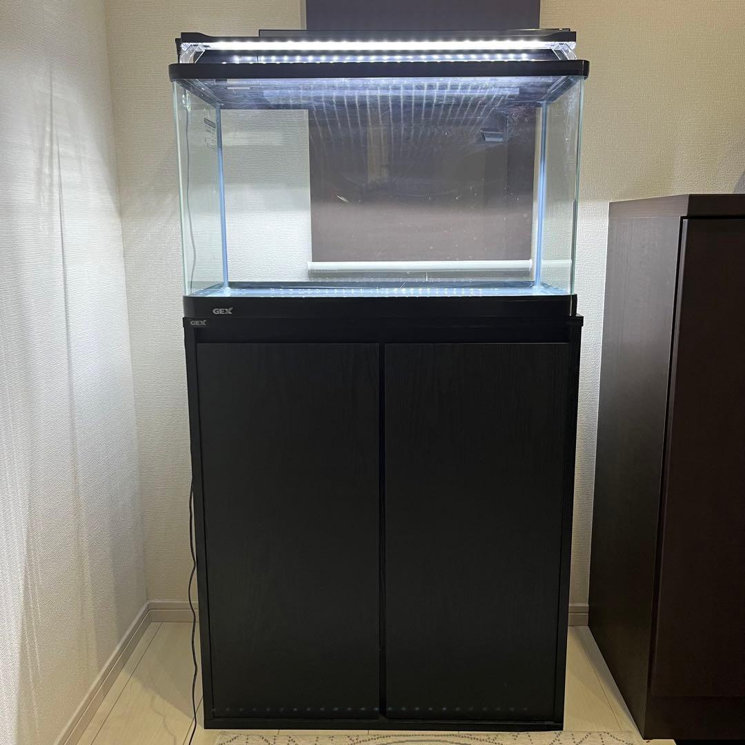 GEX 60センチ曲げガラス水槽　水槽台　ポンプ　水槽備品　小さい水槽まとめ売り