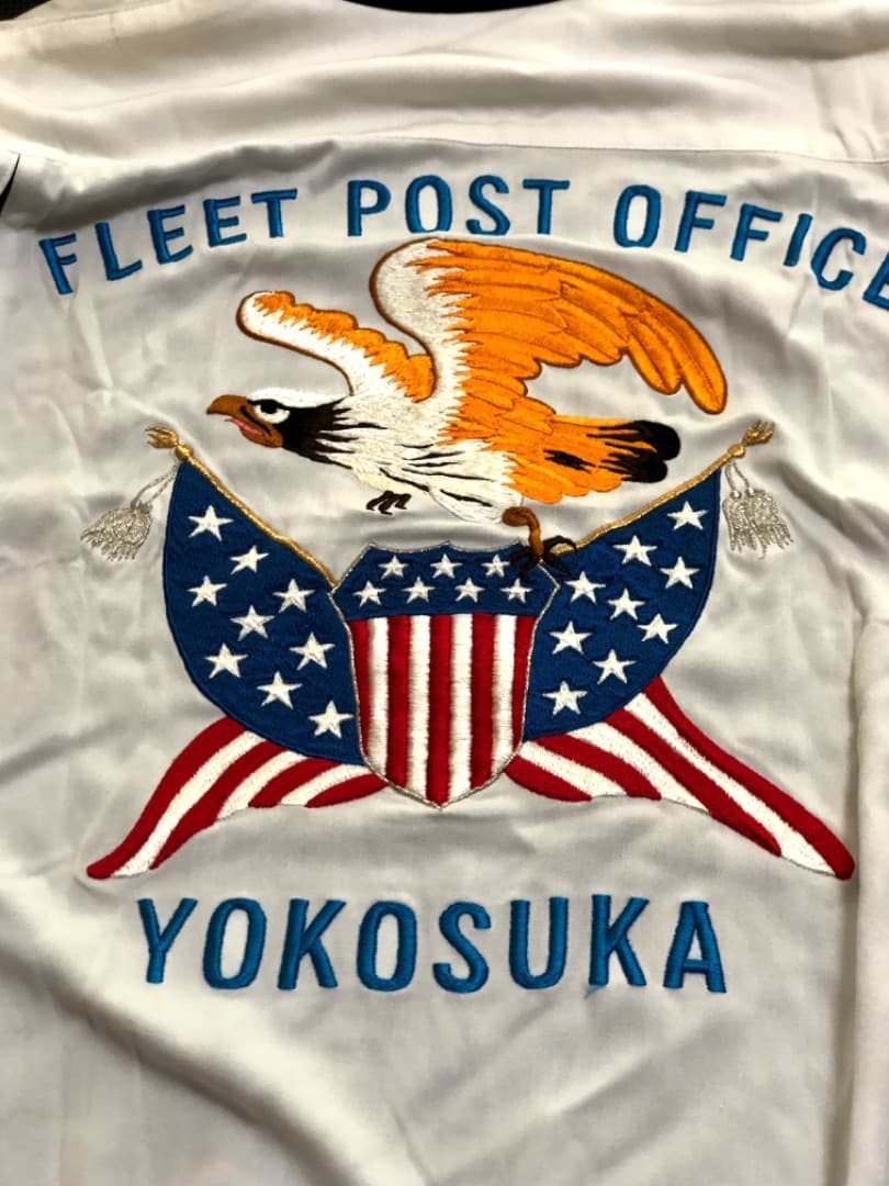 未使用品リアル マッコイズ豪華★スカジャン総刺繍★襟ハンド★ボーリングシャツ★M