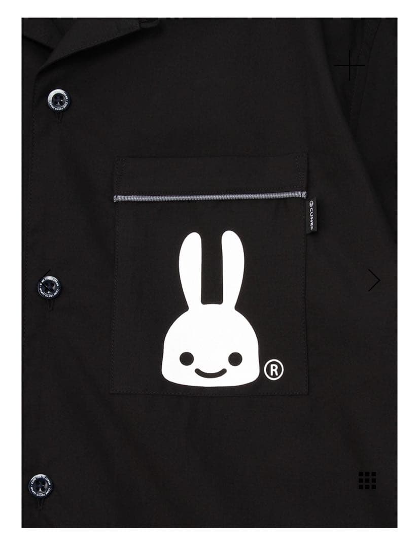 【新品未使用】CUNE バイイングスタッフ ボーリングシャツウサギロゴ ブラック