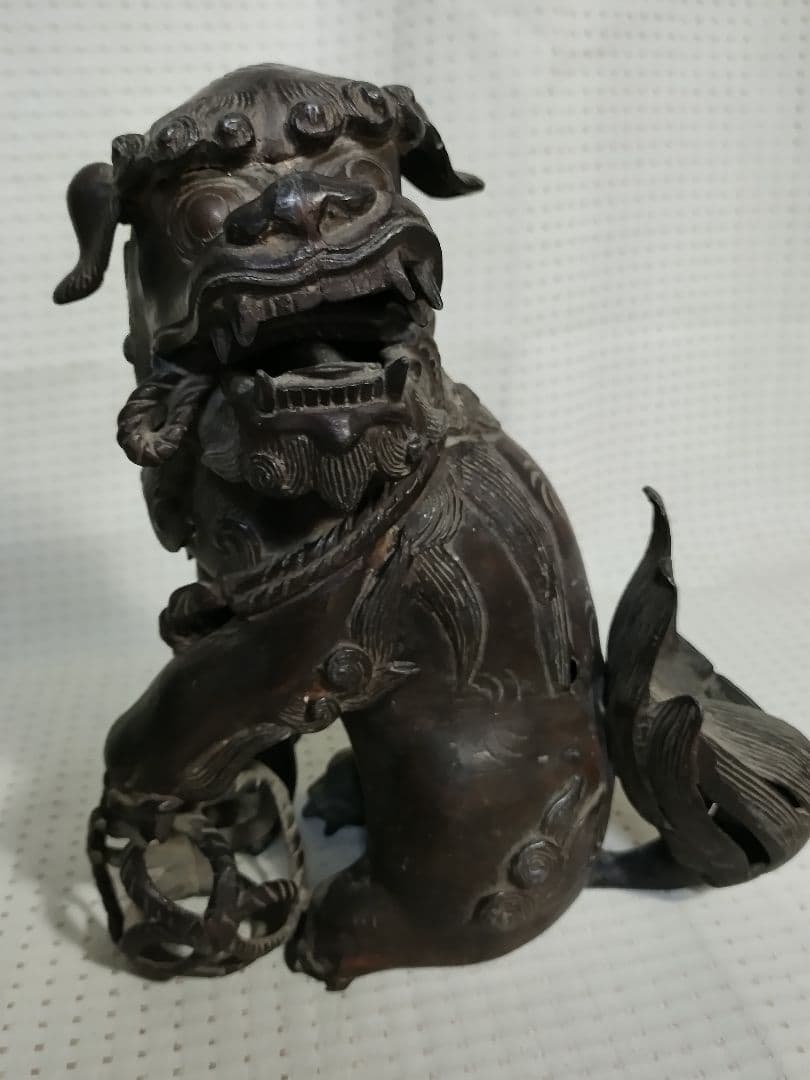 金属製 獅子像 アンティーク　明治？