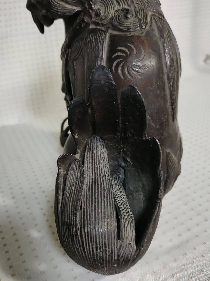 金属製 獅子像 アンティーク　明治？