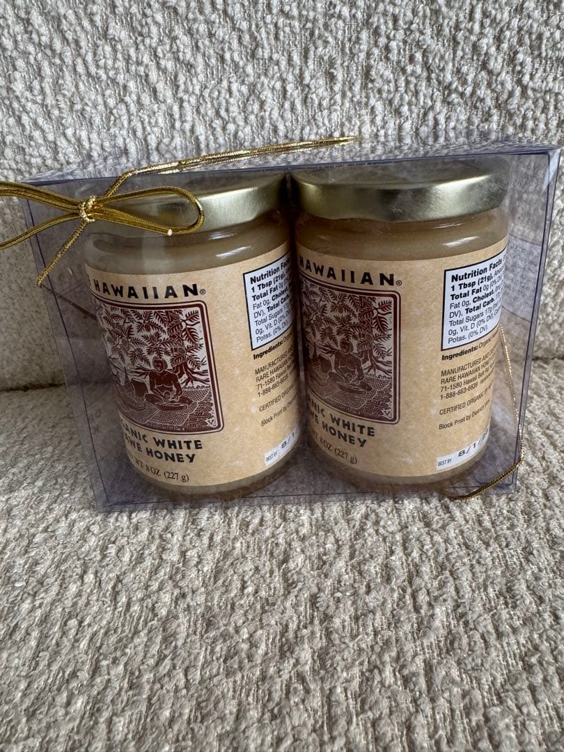 レアハワイアン ホワイトハニー オーガニック2本　はちみつ