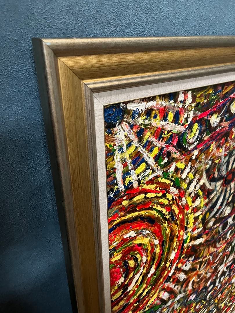 抽象画 油絵 インテリア 絵画 額縁 ゴージャス