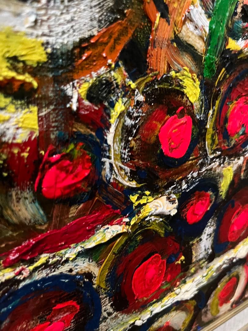 抽象画 油絵 インテリア 絵画 額縁 ゴージャス