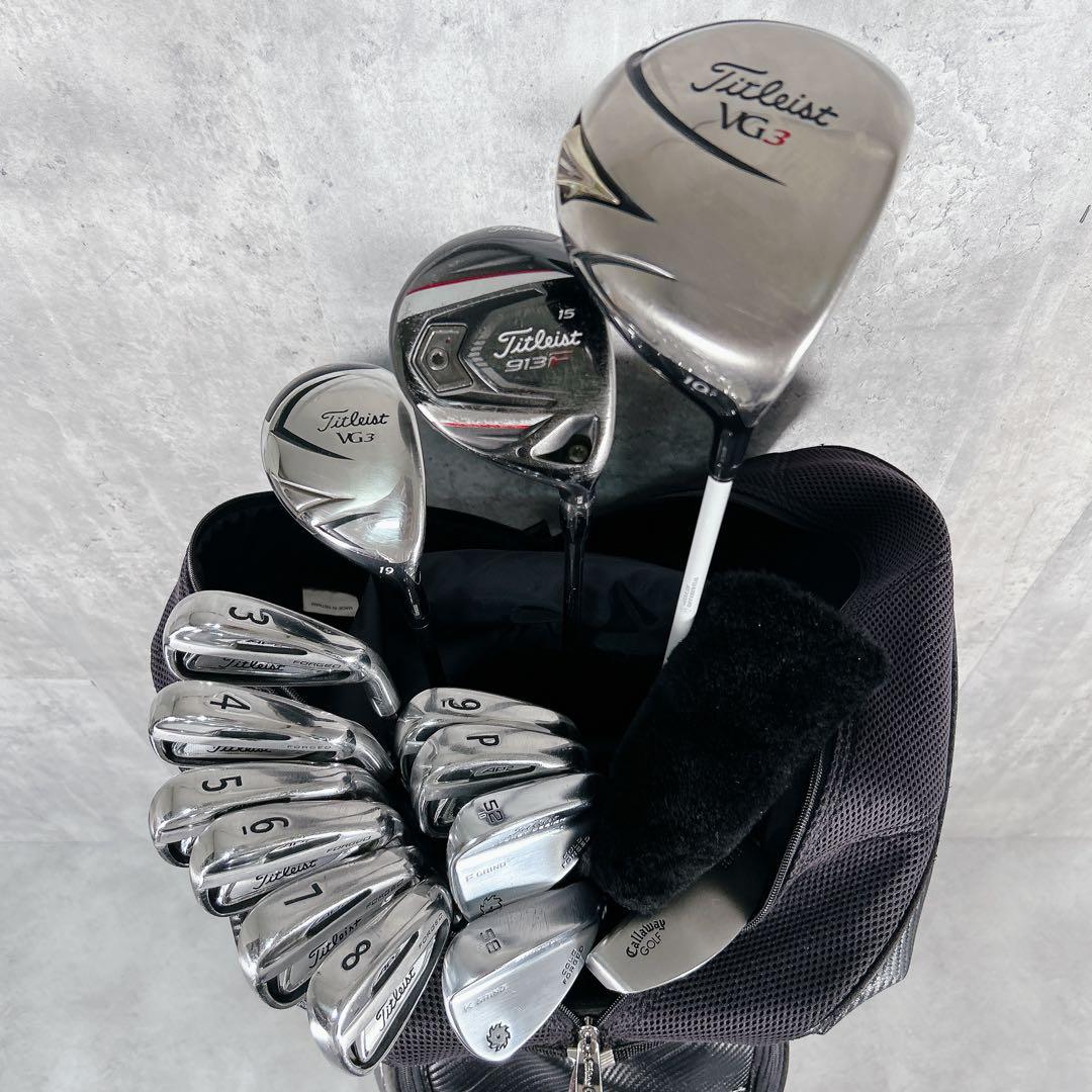 V459 タイトリスト メンズ ゴルフ クラブ セット 15点 豪華 かっこいい