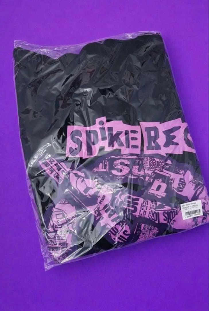 SPIKE RECORDINGS パーカー　パープル　試着のみ