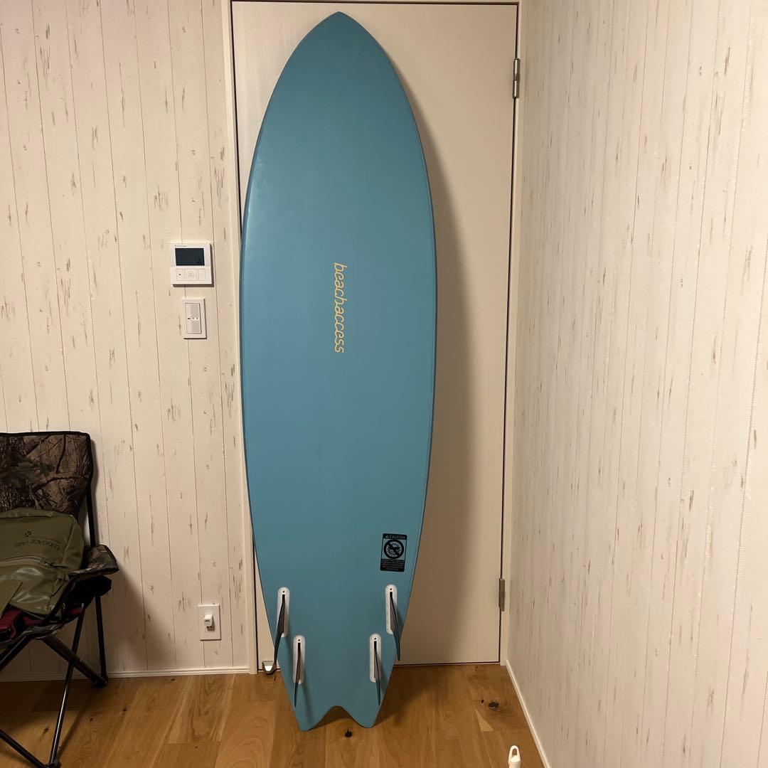 最終値下！ビーチアクセスHS6'10\" クアッドフィッシュ ミッドワックスフリー
