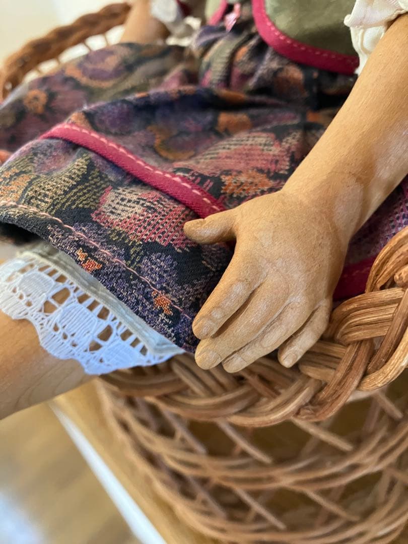 木製人形　ドイツ　34㎝　女の子