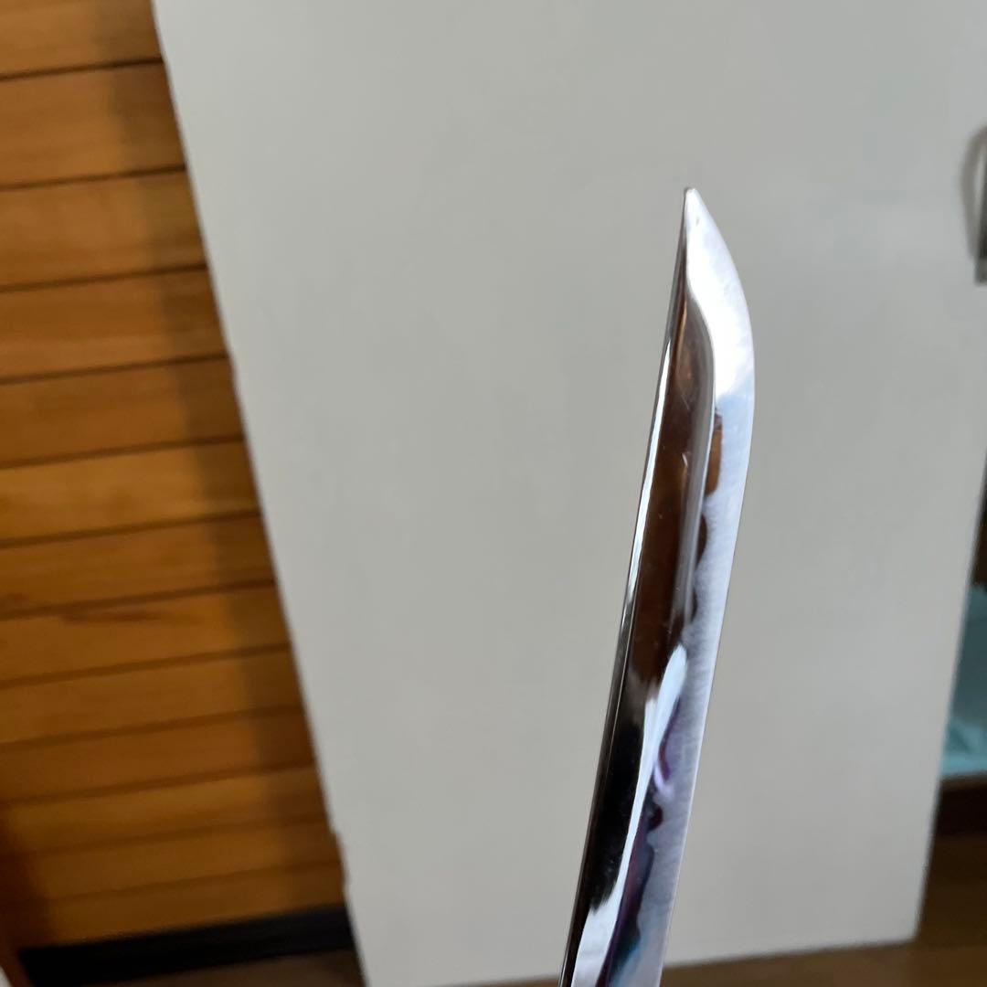 黒色鋼製刀 90cm 金色編み込み柄