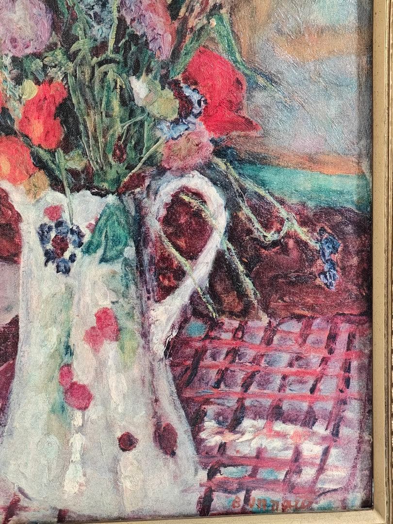 油彩画 花瓶の花 ピエールボナール 複製絵画