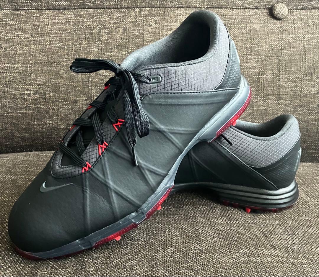 【美品】ナイキ ゴルフNIKE GOLF LUNAR FIRE 29cm 黒赤