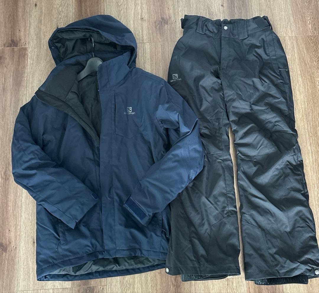 SALOMON サロモン　スキーウェア　スノボ　上下セット　Sサイズ　ネイビー