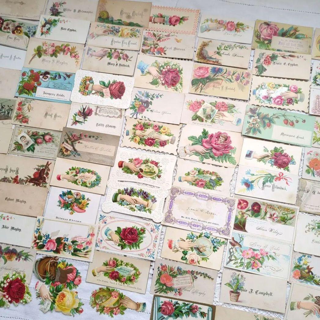 72枚①激レア コーリングカード クロモス アンティーク ヴィクトリアン蚤の市