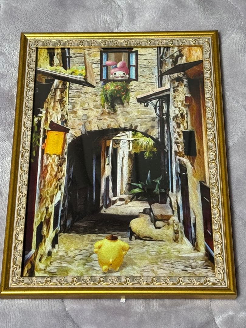 ピューロランド 館のレストラン レプリカ絵画 ポムポムプリン マイメロディー