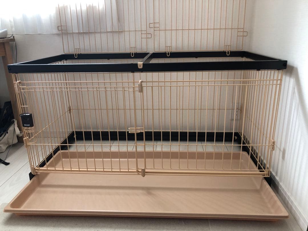 【美品】リッチェルコジマ犬用ケージ120-60（サークル屋根付き）