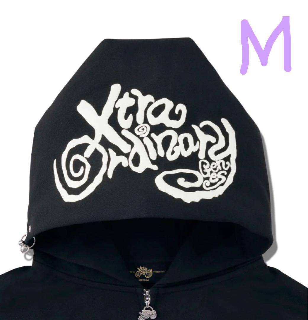 Xtra Ordinary クロップドジップパーカー Mサイズ ブラック