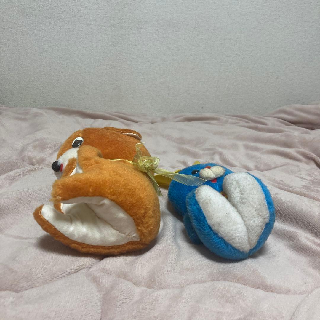 昭和レトロ　ヴィンテージ メーカー名不明　おがくずぬいぐるみ　2コセット　中古