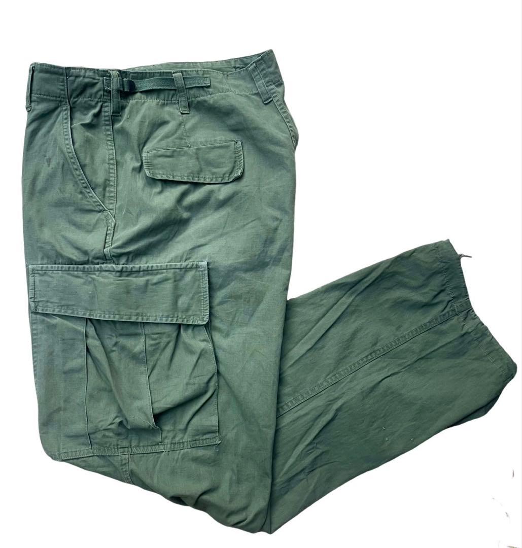 米軍ジャングルファティーグパンツ3rdノンリップ1967年OG107サイズM/R