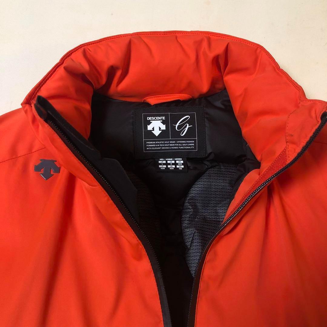 デサントゴルフ スマートパディング ダウンジャケット オレンジ Lサイズ