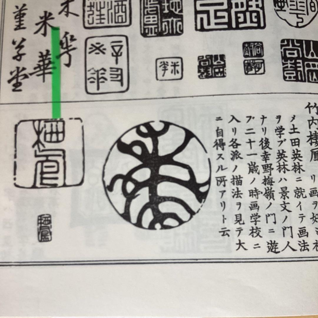 竹内栖鳳　　紙本水墨画　《花の図》　　額装仕立て　　肉筆画　落款印譜在　模写