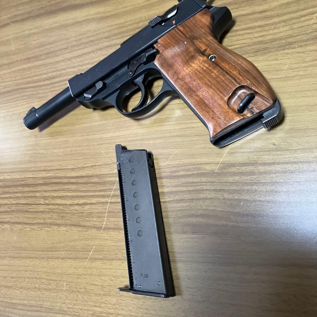 マルゼン　ワルサーp38ガスブローバック木製グリップ付き