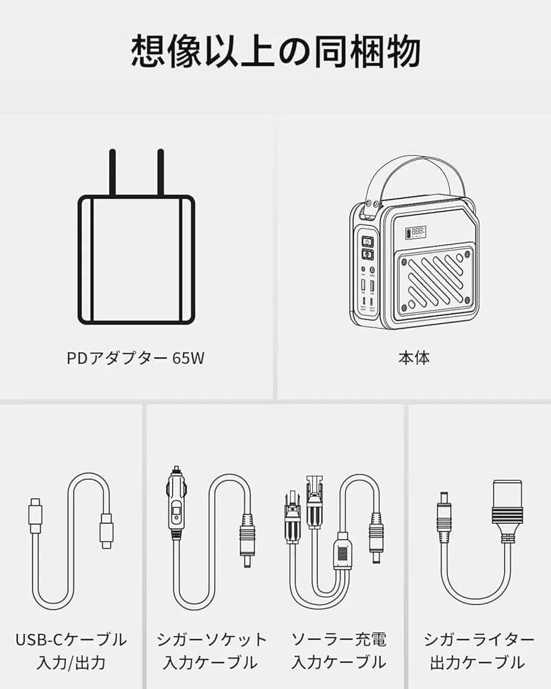 【超特価】ポータブル電源 小型 ポタ電 大容量 60000mAh