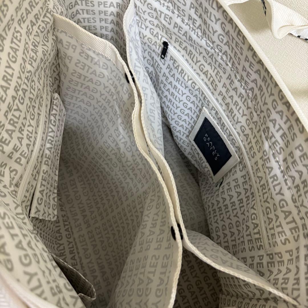 PEARLY GATES ホワイトロッカーバッグ トートバッグ