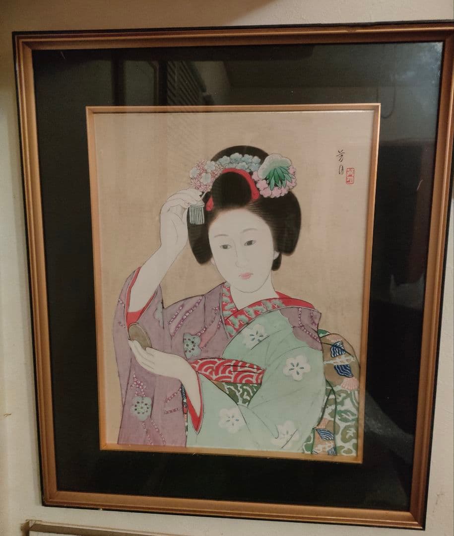 横尾芳月　真筆　舞妓　サイズF6号　美術年鑑評価額 600万