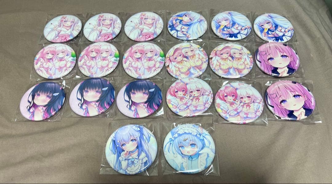 うさ城まに ガチャガチャ 缶バッジコレクション 20点セット まとめ売り