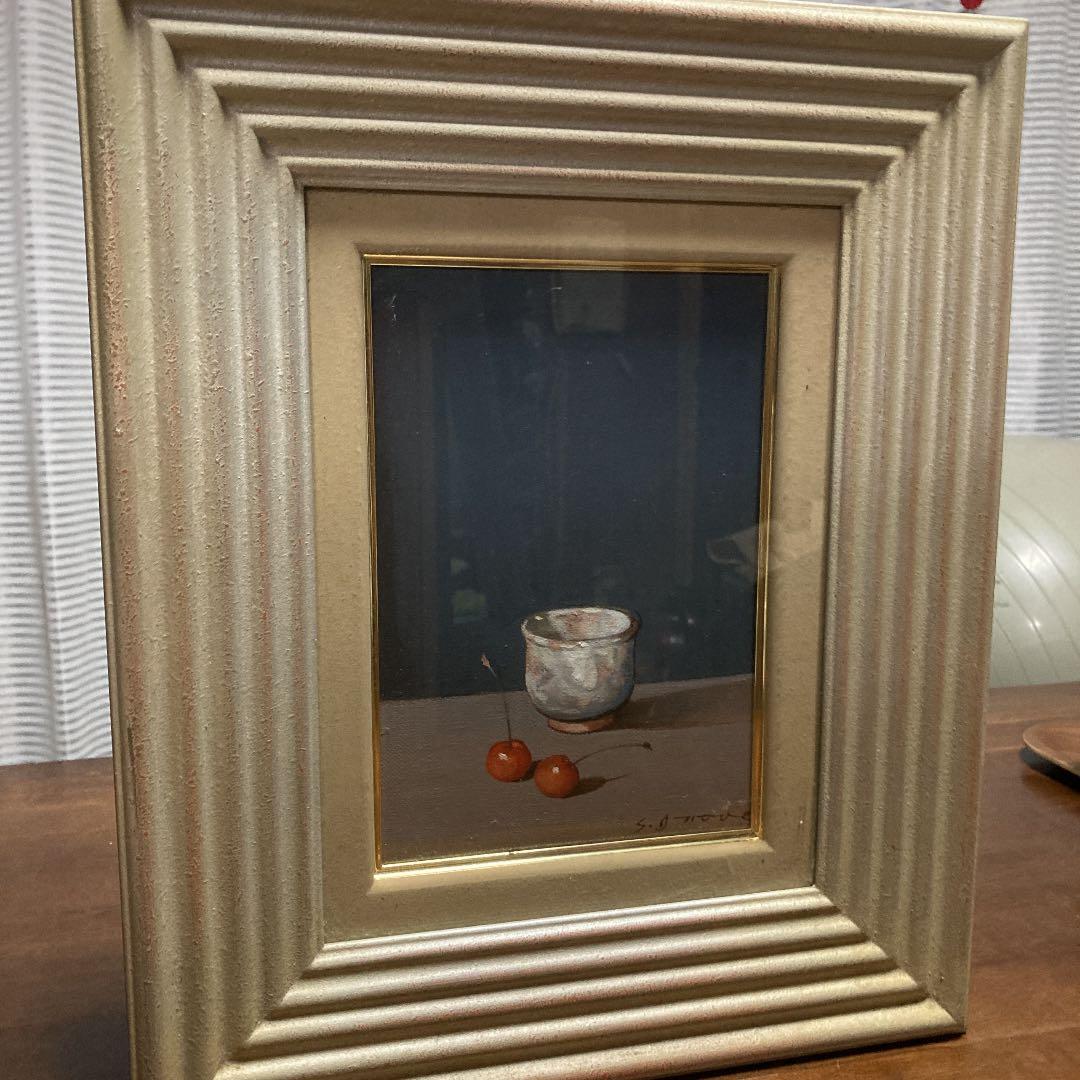 油絵　静物画　額装済み