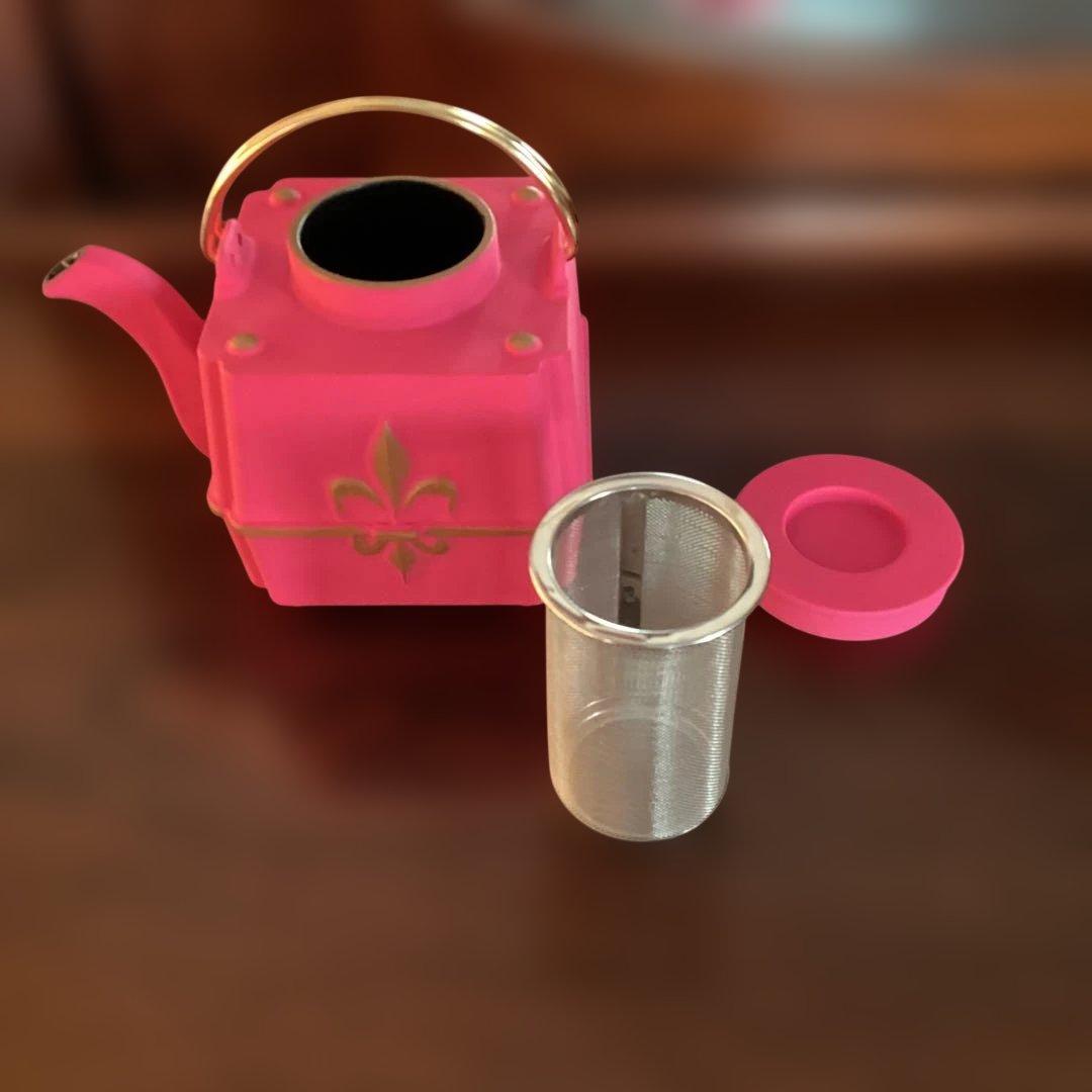 《MARIAGE FRERES 》鋳鉄製ティーポット/フィスドフランス　ローズ