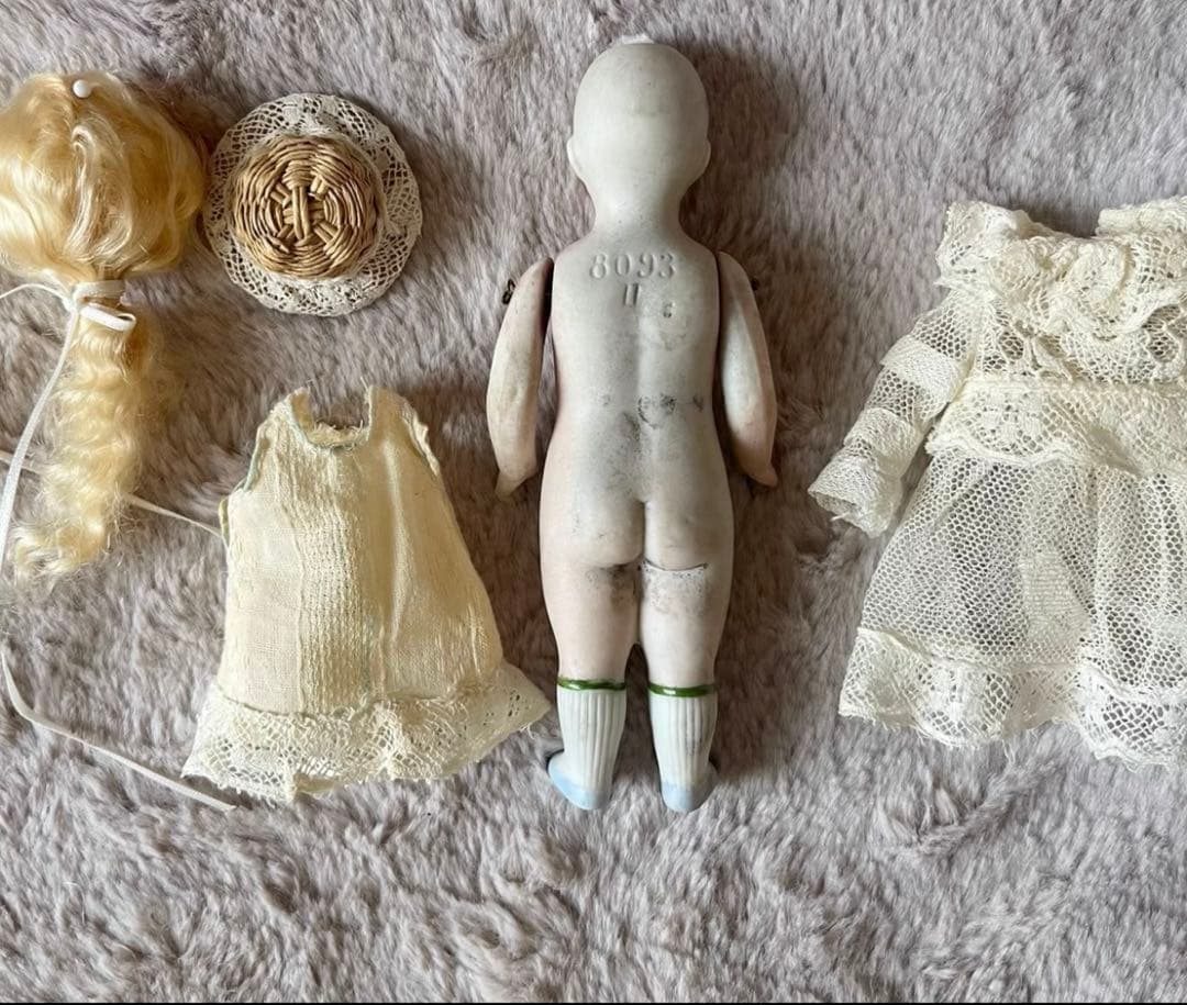 ドイツ　アンティーク　ビスクドール　セット