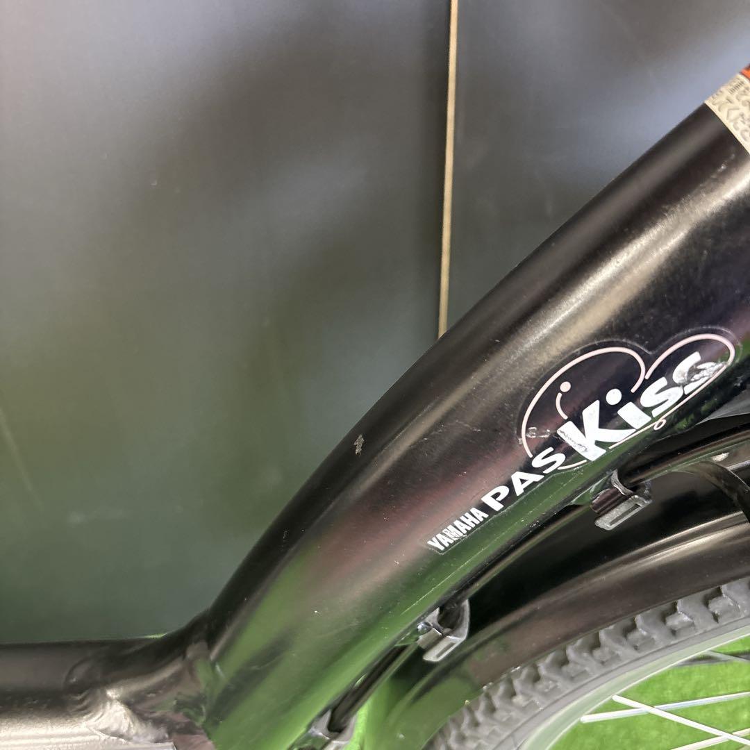 電動自転車 YAMAHA PAS kiss ブラック 3人乗り対応　80★