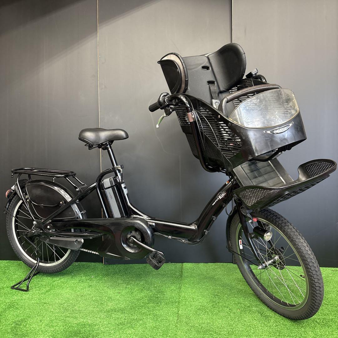 電動自転車 YAMAHA PAS kiss ブラック 3人乗り対応　80★