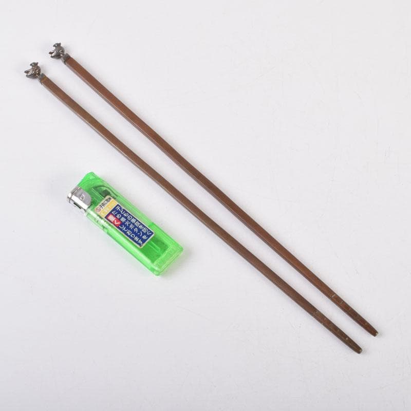 茶道具　銅製　鳥頭炉火箸　箱付　V　8684