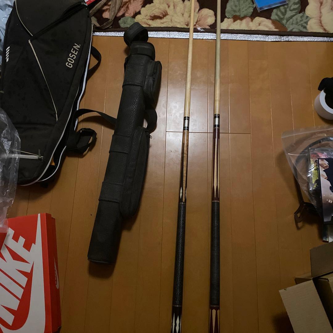 ケース付きビリヤードキュー2本セット