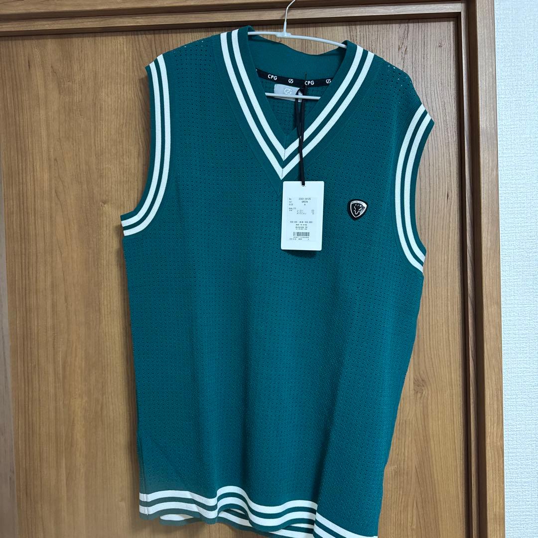 CPG GOLF グリーン Vネック ベスト