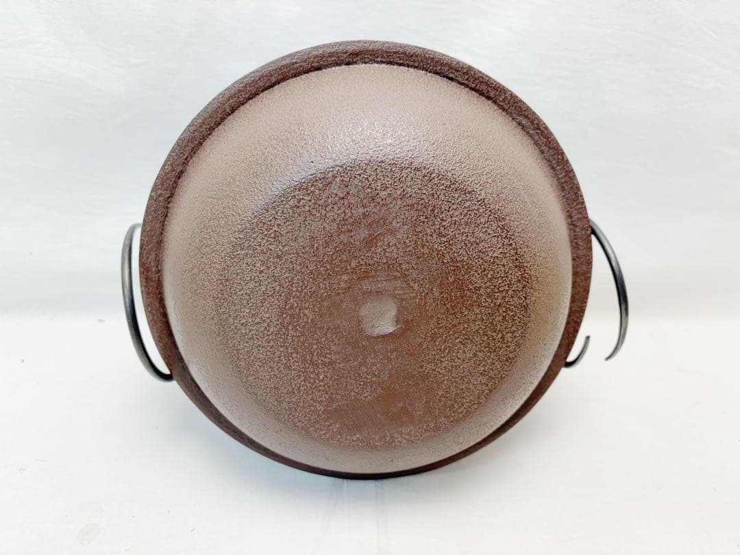 未使用 茶道具 人間国宝 釜師 佐藤浄清造 浜松地紋 真形釜 釜印 釜鐶付 共箱