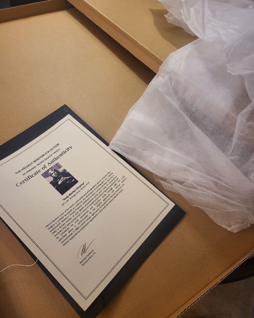 AndyWarholSleepingゼラチンプリントヘルムートニュートン2021