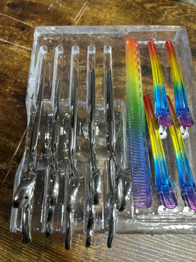 BARBER　barbershop　シザーケース　シザースタンド　レジン