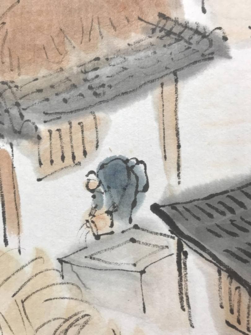 【真作】大草/伊豆風景/山水図/掛軸/名家伝来/AC-45