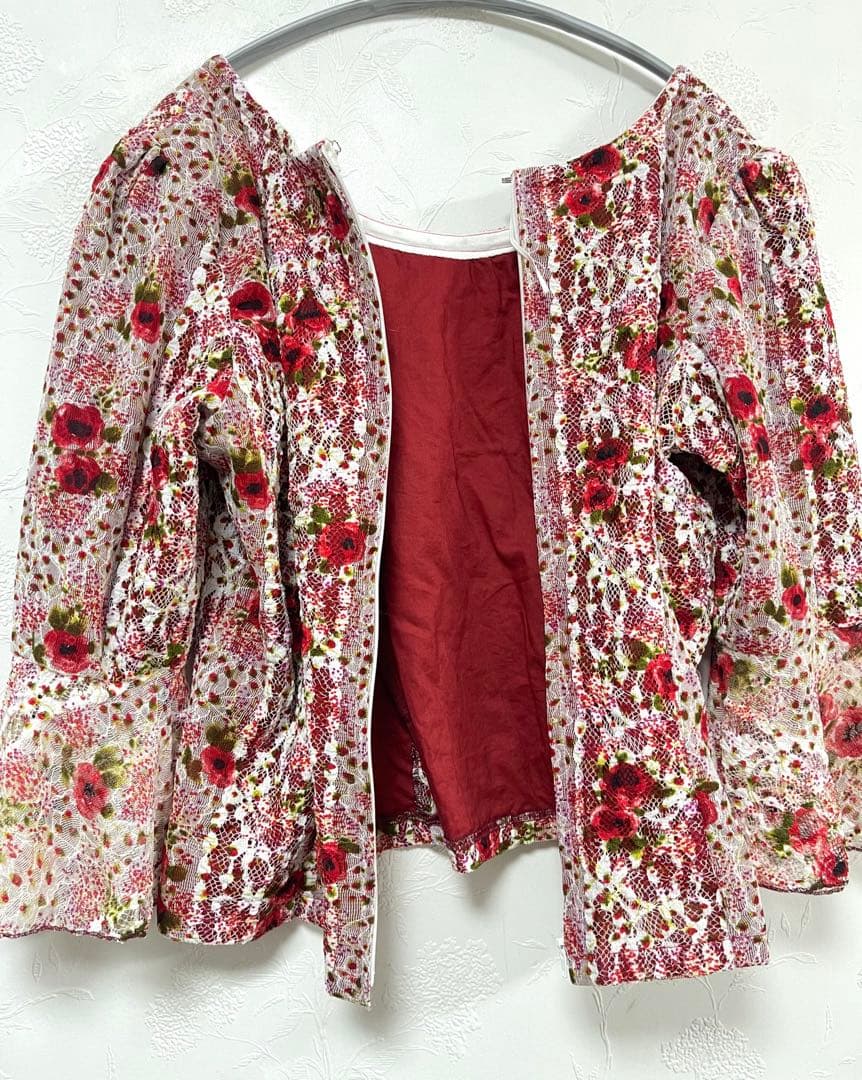 フラメンコ　ダンス衣装　トップス　スカート セットアップ　ドレス　薔薇柄